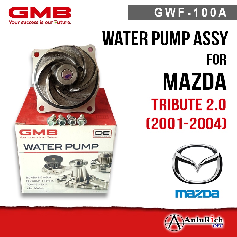 GMB WATER PUMP ASSY (GWF-100A) for Mazda Tribute 2.0 (2001-2004 ...