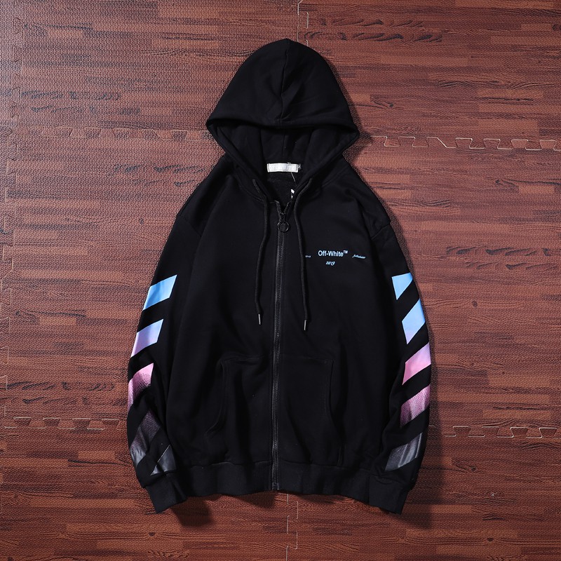 rainbow off white hoodie