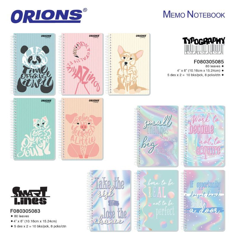 Orions Memo Notebook 4" x 6" Shopee Philippines