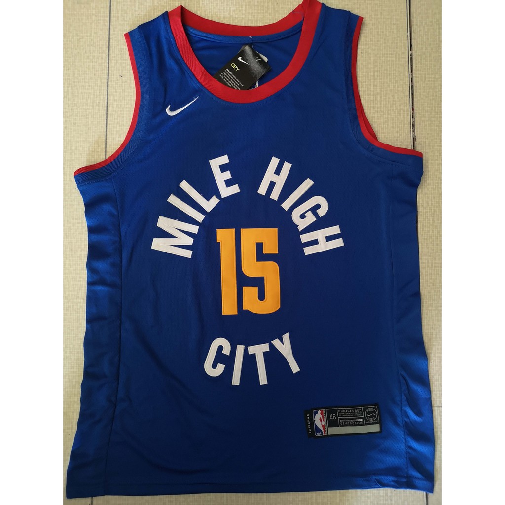NBA Nuggets 15 Jokic Nike jersey (blue 