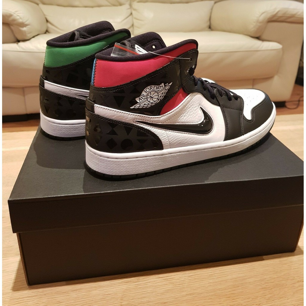 2020 Nike Air Jordan 1 Mid SE Q54 Quai 54 Red Green Blue Yellow Basketball  Shoes CJ9219-001 | Shopee Philippines