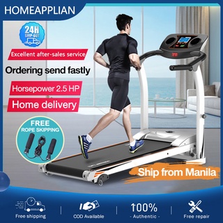 #COD 2.5HP electric treadmill, foldable treadmill Heart rate test, multifunctional fitness equipment