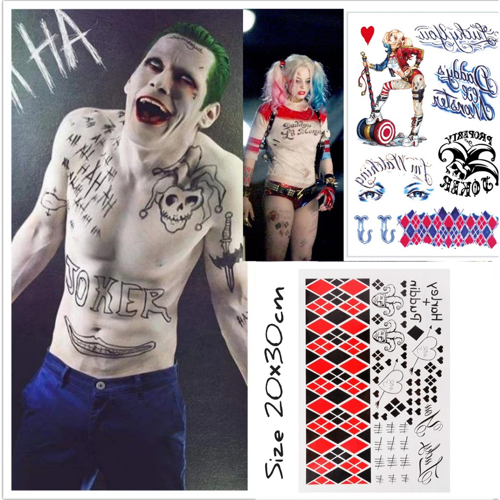 Joker Temporary Tattoo Size x30cm Shopee Philippines