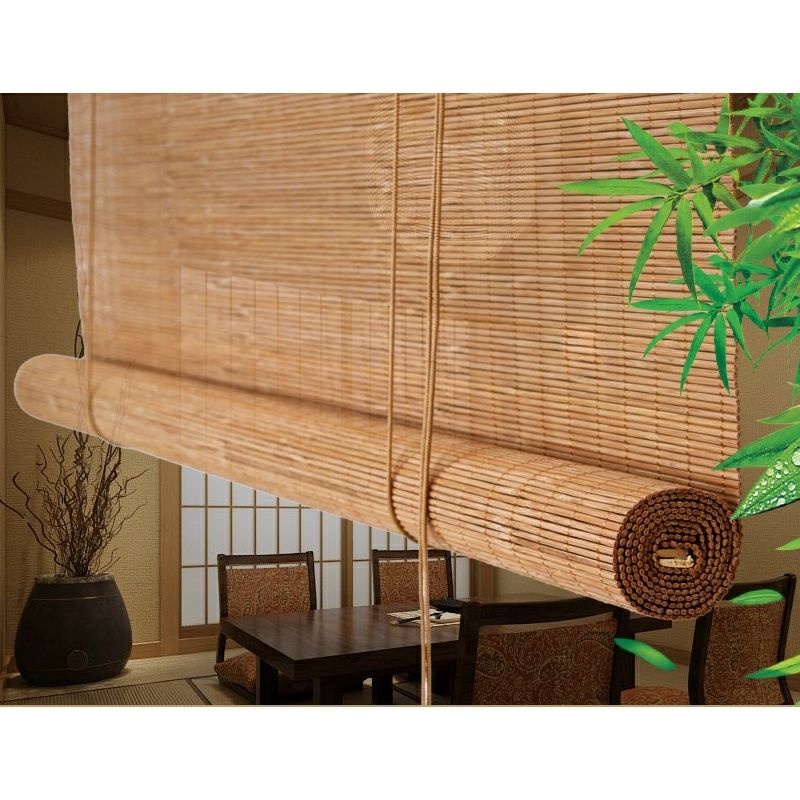 Native Real Bamboo Roll Up Window Blinds For Household Sun shading Roller  For Balcony Random design | Shopee Philippines