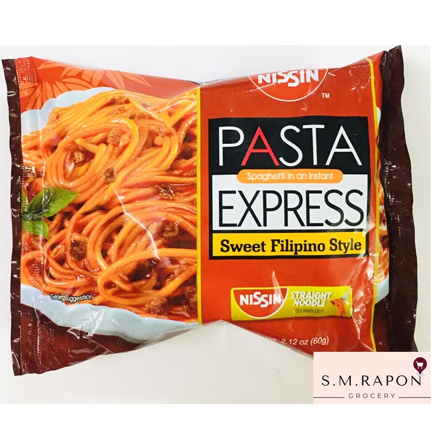 Nissin's Pasta Express Sweet Filipino Style Spaghetti 60 Gm X Pc Nissin