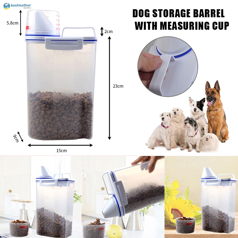 Pet Food Storage Container Airtight Dog Cats Foods Container with