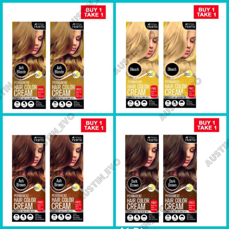 Hairfix Permanent Hair color (Buy1take1) | Shopee Philippines