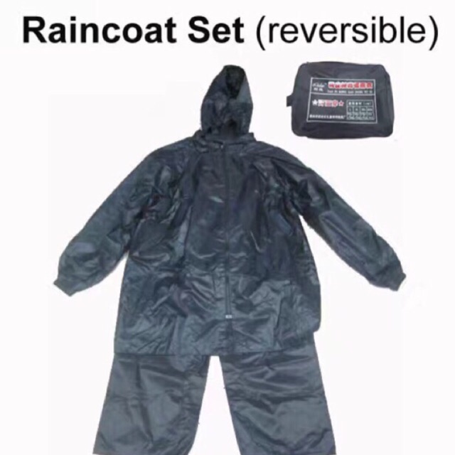 Raincoat set with pants Wear raincoats on both sides Shopee Philippines
