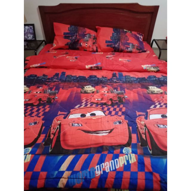 Cars Lightning Mcqueen Comforter Bedsheet Set Shopee Philippines