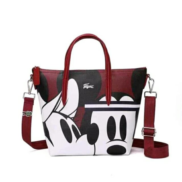  LACOSTE  sling bag handbag mickey  mouse  design Shopee 