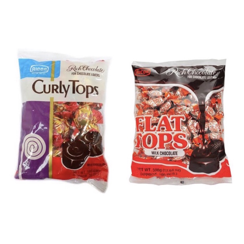 Ricoa Curly Tops, Flat Tops Milk Chocolate #1