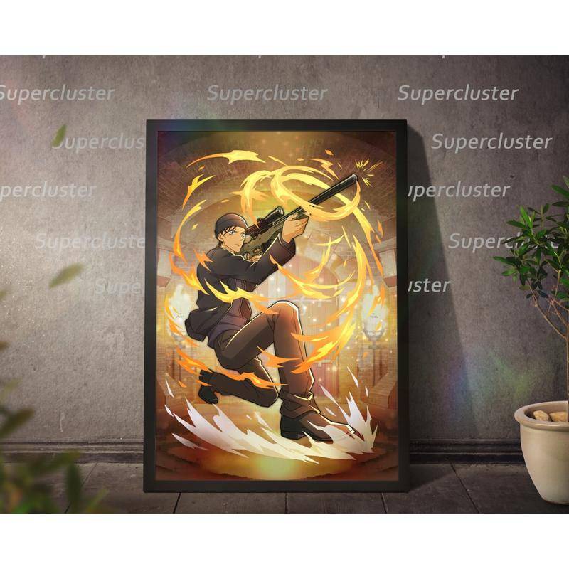 Anime Canvas Detective Conan Gold Limited Painting Poster Wall Print Pictures Home Decoration