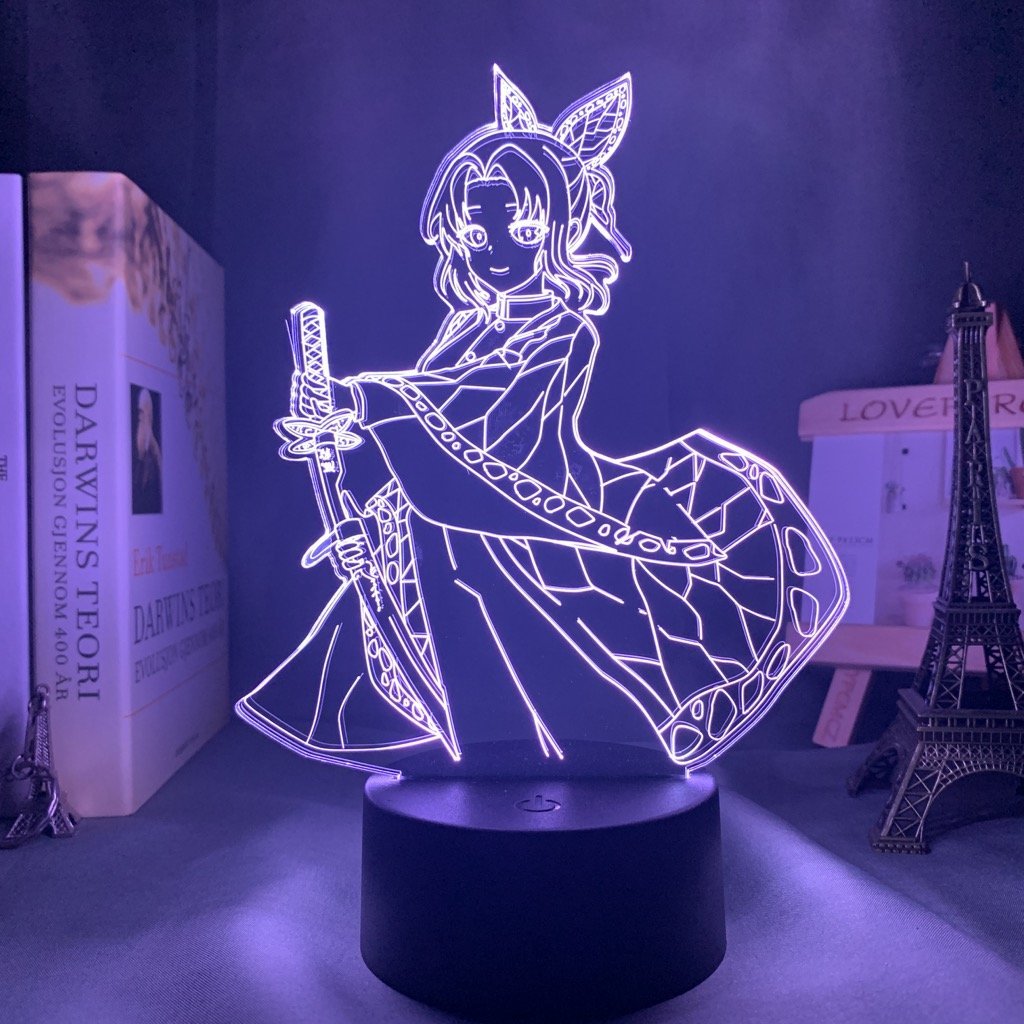 Demon Slayer Anime Night Light Shinobu Kocho Color Changing Touch Remote Bedside Lamp Gift For Demon Slayer Fans Bedroom Decor Shopee Philippines
