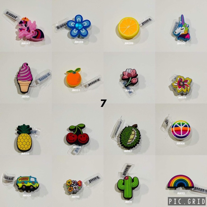 BATCH 7 ORIGINAL CROCS JIBBITZ / CHARMS / PIN for your CROC CLASSIC