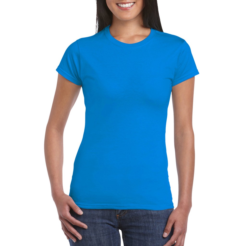 Gildan Premium Cotton Ladies' T-Shirt (Sapphire) | Shopee Philippines