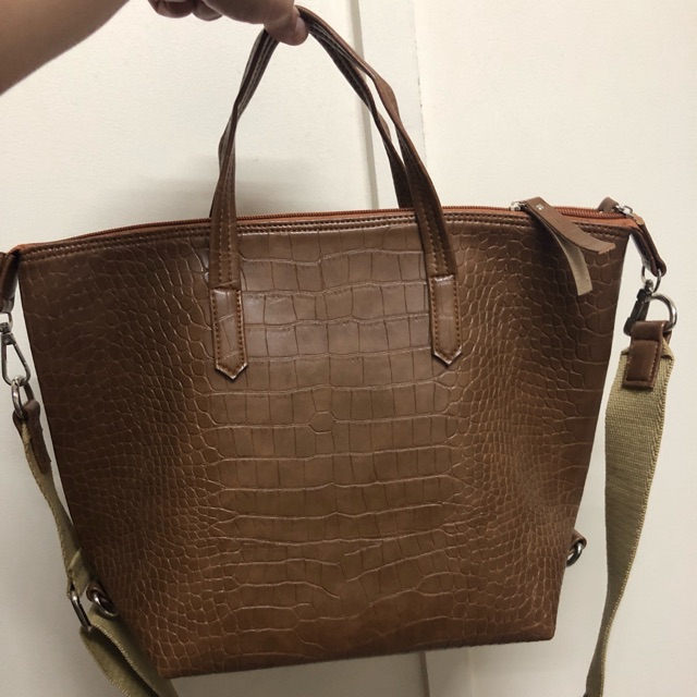 Brown Faux Leather Bag