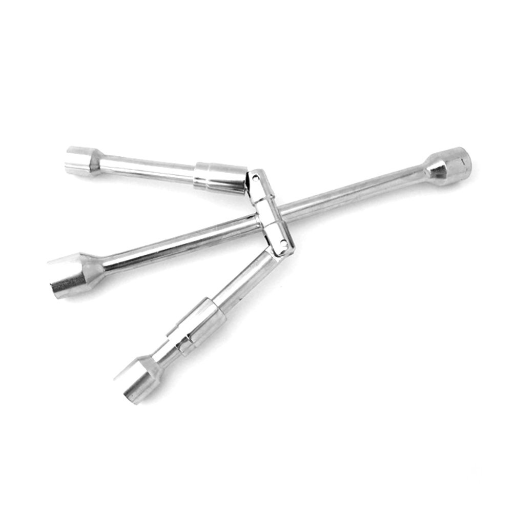 4way folding wrench auto repair tool tire remover mounting wrench one