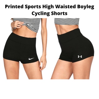 Printed Sports High Waisted Boyleg Cycling Shorts l Running l Swimming l Sexy l Gym l Tiktok