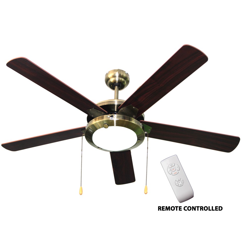 American Star Ceiling Fan 52 With 5 Blades 1 Light And Remote Control