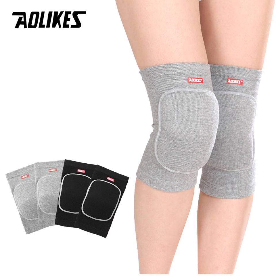 AOLIKES 1 Pair sponge sports knee pads Fitness Tennis training Knee