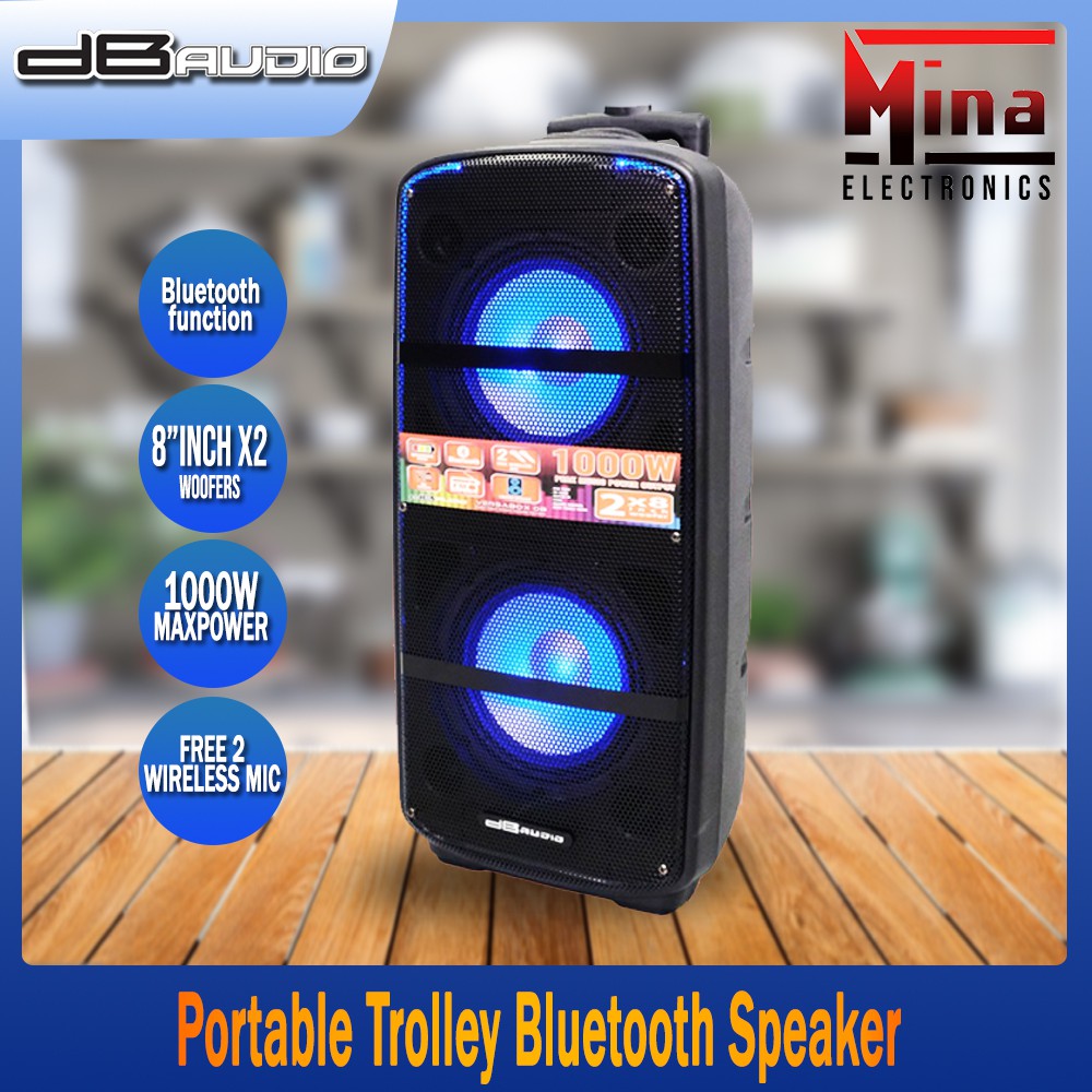 DB Audio VERSABOX08 Portable Mobile Trolley Bluetooth Speaker (1000W