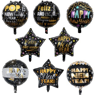 18inch Happy New Years Foil Balloons Children Adult Event Festival