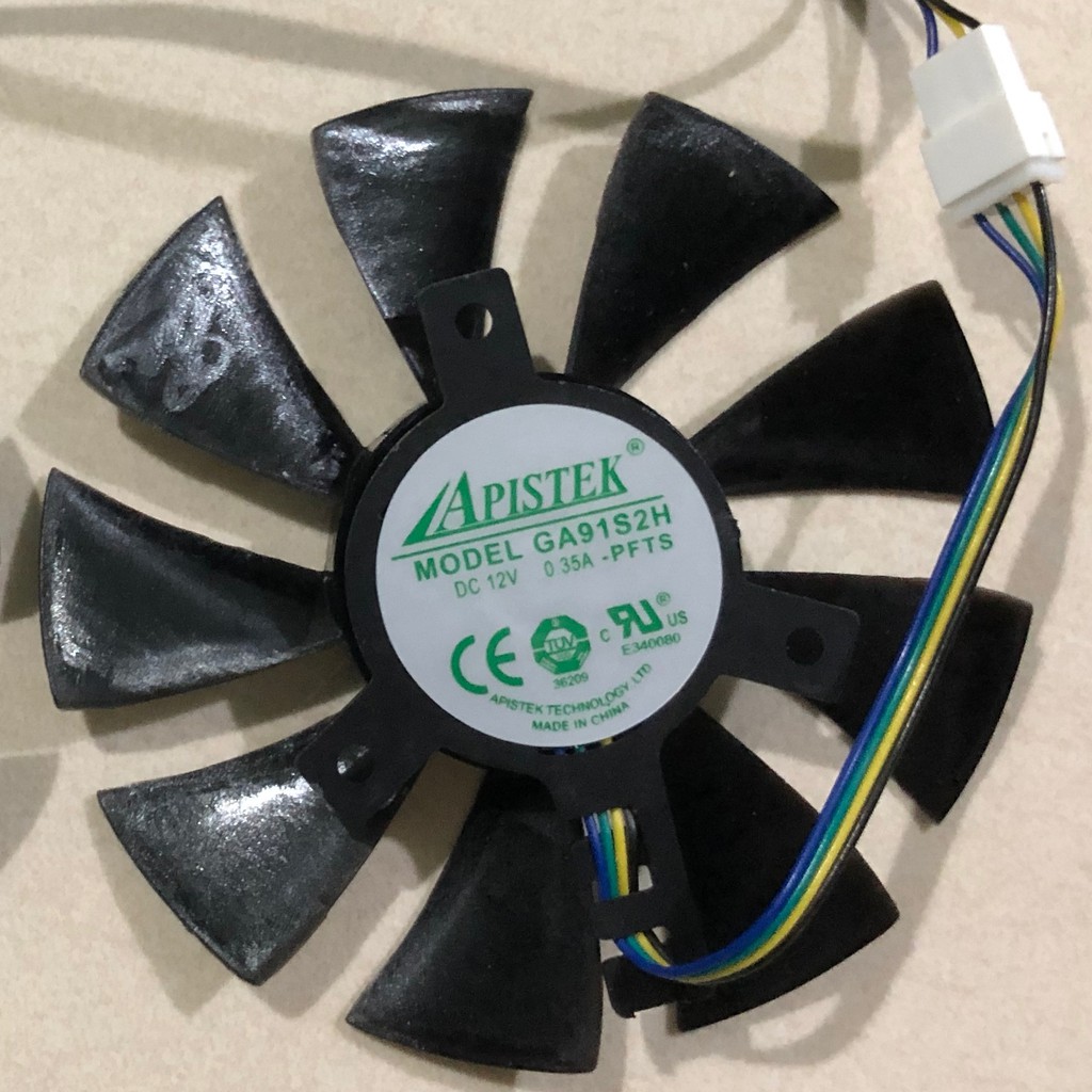 2 pcs Zotac GPU Fan replacement for Zotac GTX 1060/1070 39.5mm Shopee