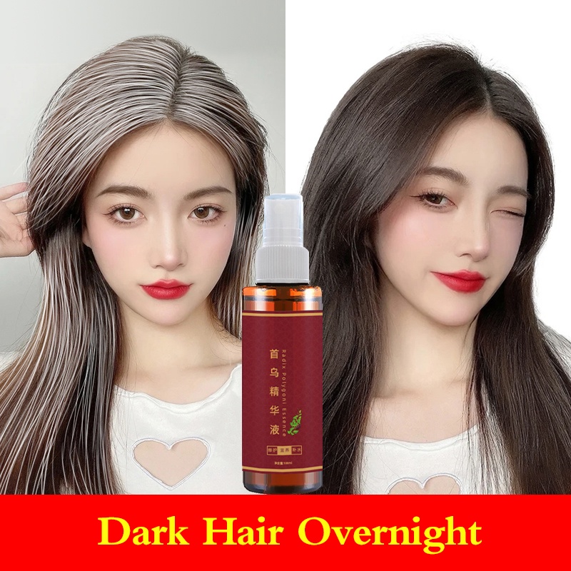 Black Hair Dyeing Spray Black Hair Spray Polygonum Multiflorum Serum