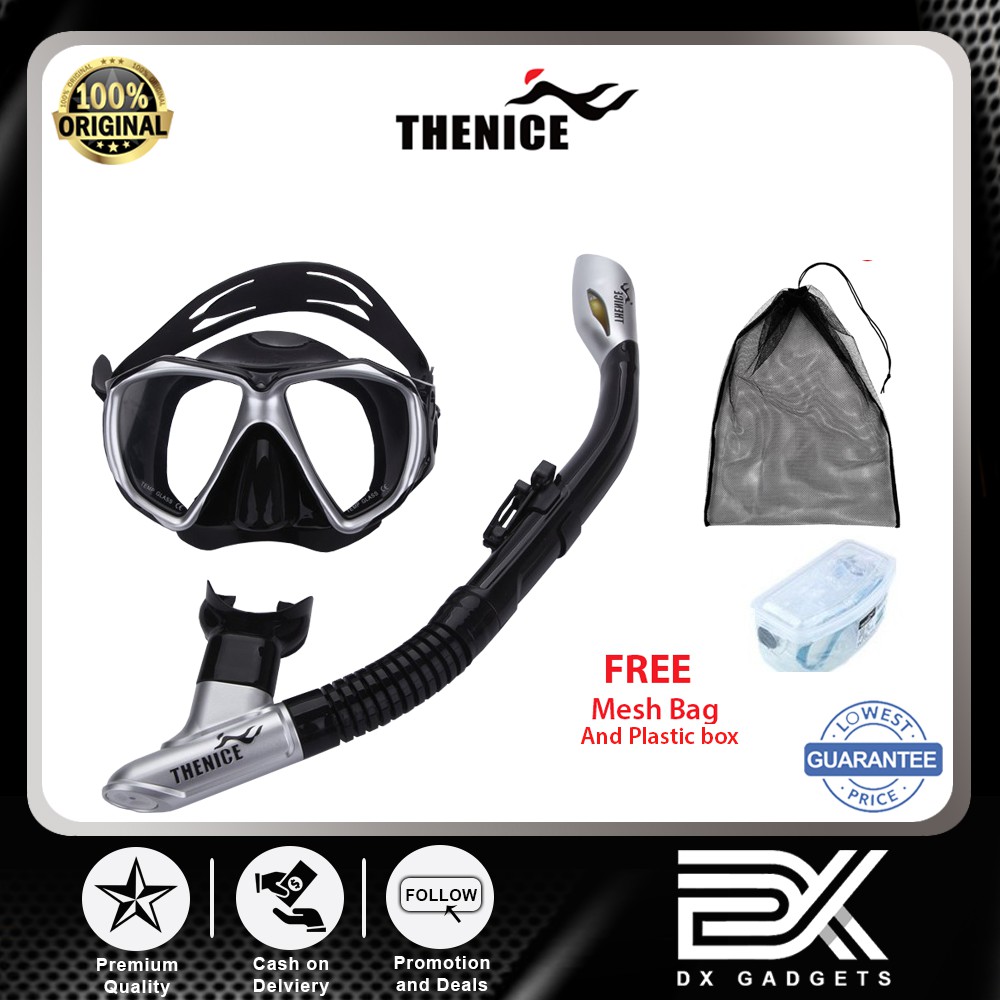 Thenice Diving Snorkeling Set Mask & Breathing Tube Shopee Philippines