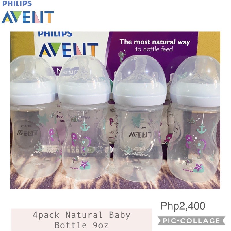 philips avent natural baby bottle with seahorse design
