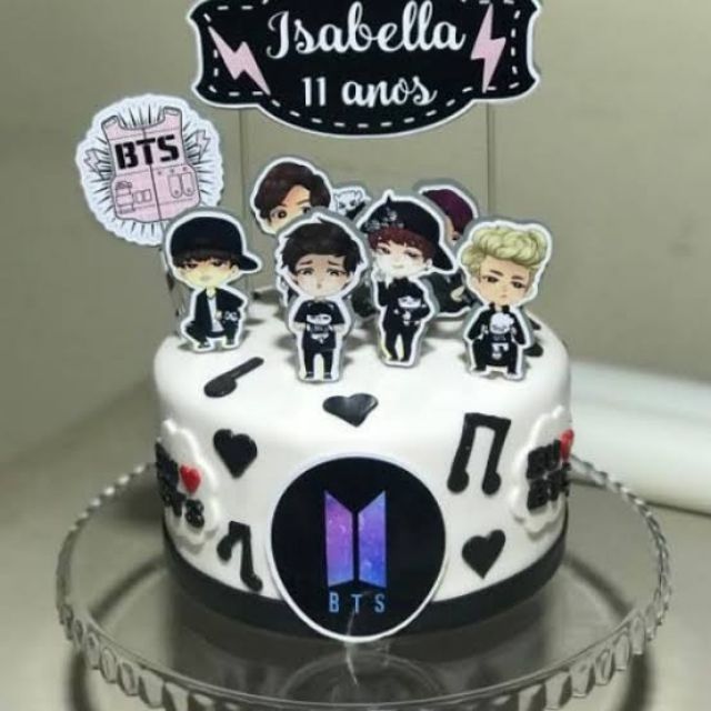 Customized Personalized Bts Cake Center Piece Set Shopee Philippines