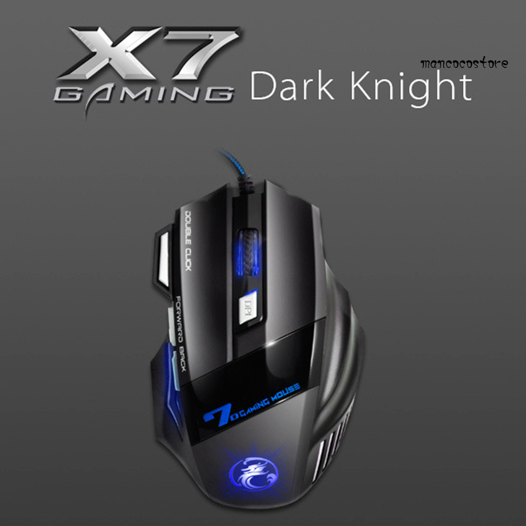 Mcc imice x7 gaming mouse ergonomic design 7 button abs doubleclick