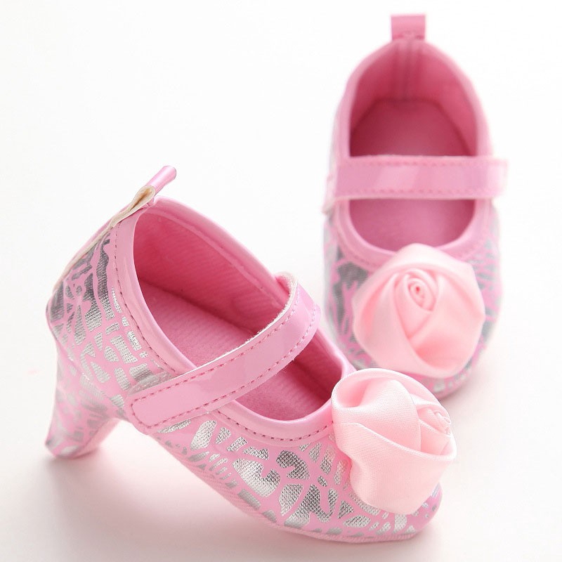 Girls Princess Shoes Flower High Heels 