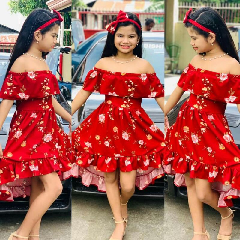 Kids Dress Tie Back sexy Fit 8 to 12 years | Shopee Philippines