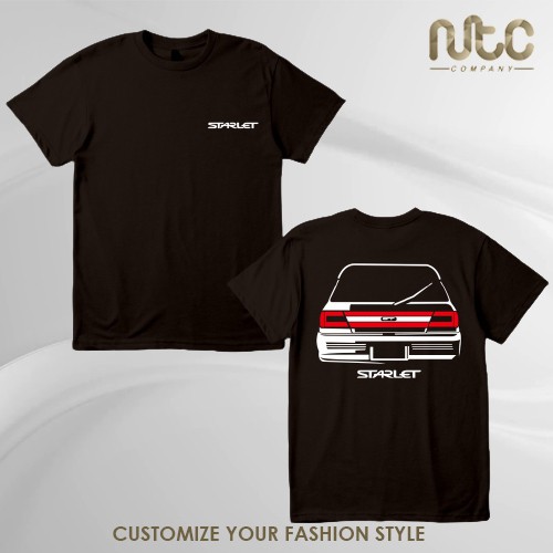 Toyota Starlet EP82 REAR Car T-Shirt Automotive T-Shirt - NTC XGIO ...