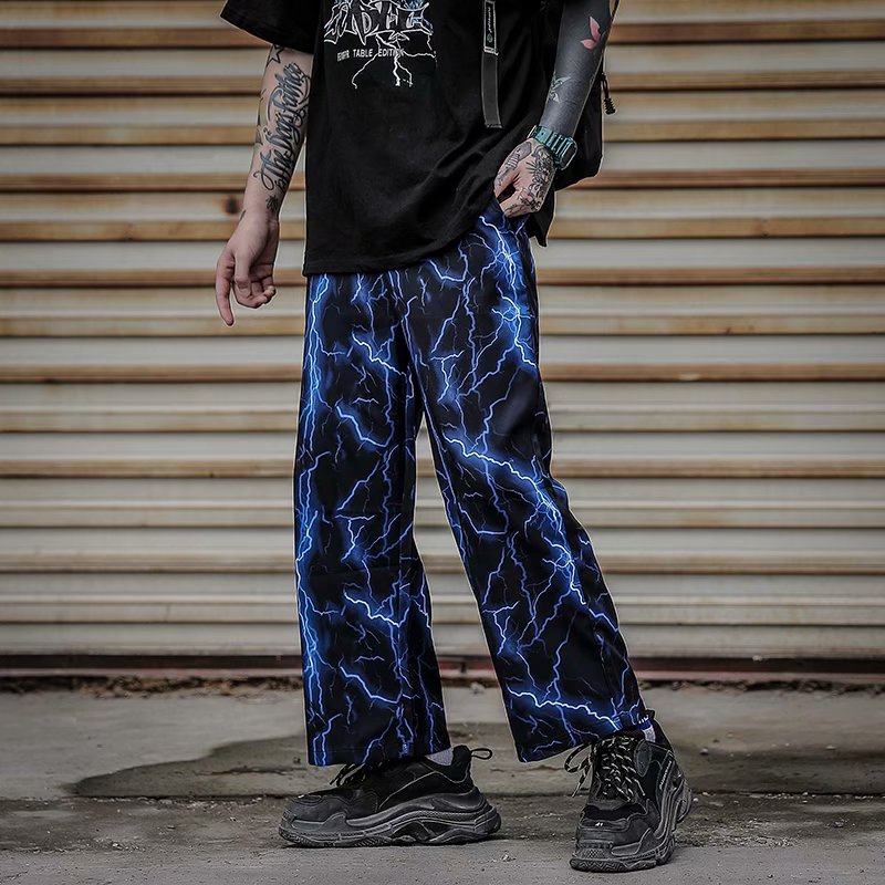 blue lightning cargo pants