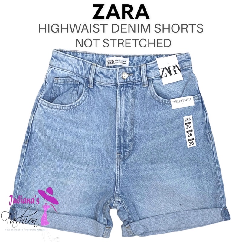 ZARA HIGHWAIST LADIES DENIM SHORTS (Not stretched) | Shopee Philippines