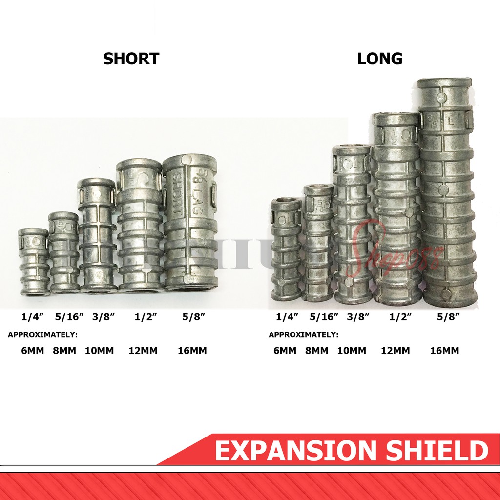 1 4 5 16 and 3 8 in mm
