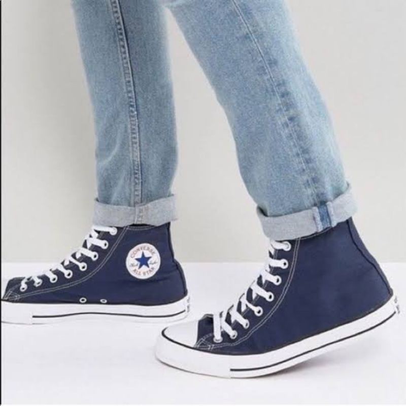 Converse Navy Blue High Cut Shoes | Shopee Philippines