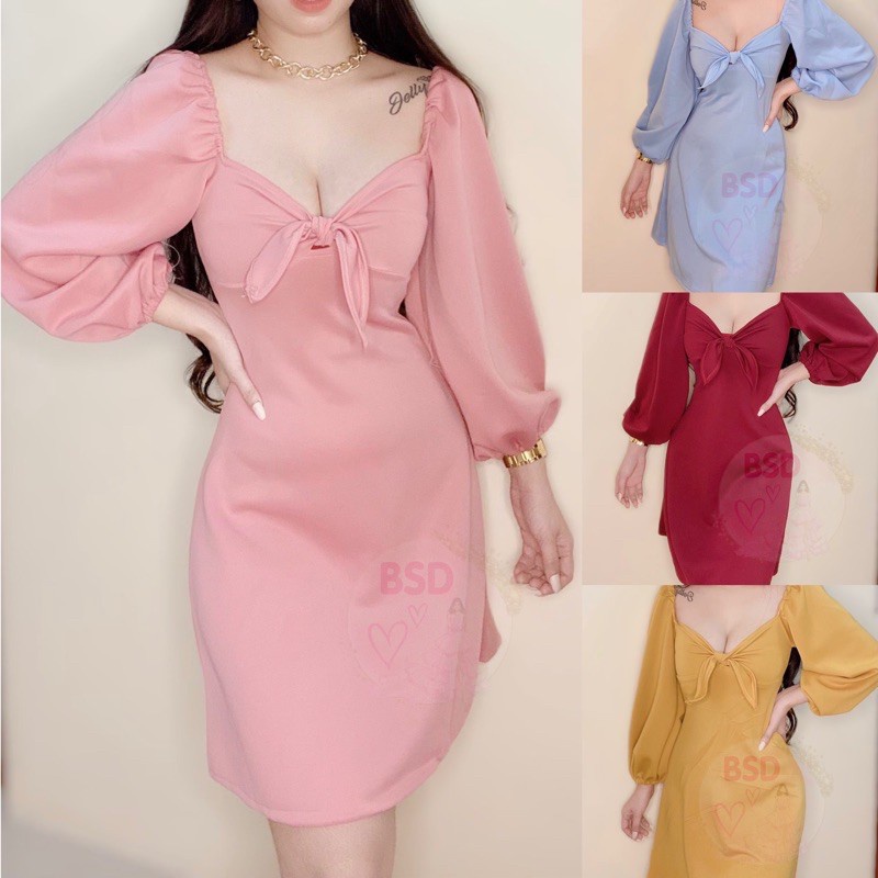 modern filipiniana dress Best Seller KALLY Puff Sleeves Dress (BEST SELLER  DRESS)(BSD) | Shopee Philippines