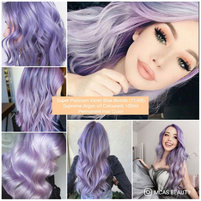 Super Platinum Violet Blue Blonde Hair Color 11 68 100ml Shopee Philippines