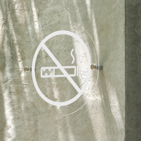 No Smoking - Clear Acrylic Pin L.