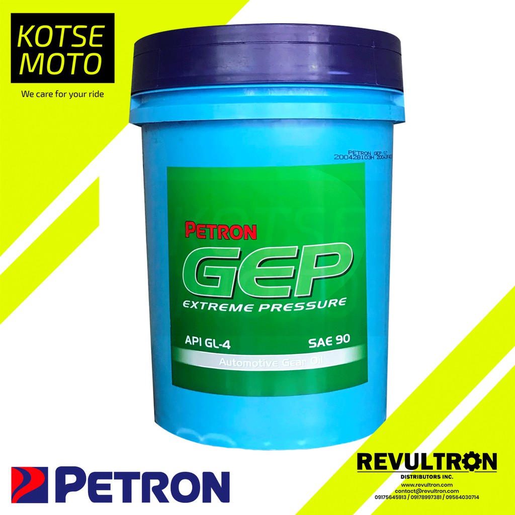 PETRON GEP 90 SAE 90 API GL4 Gear Oil/Differential Oil (18 Liters Pail