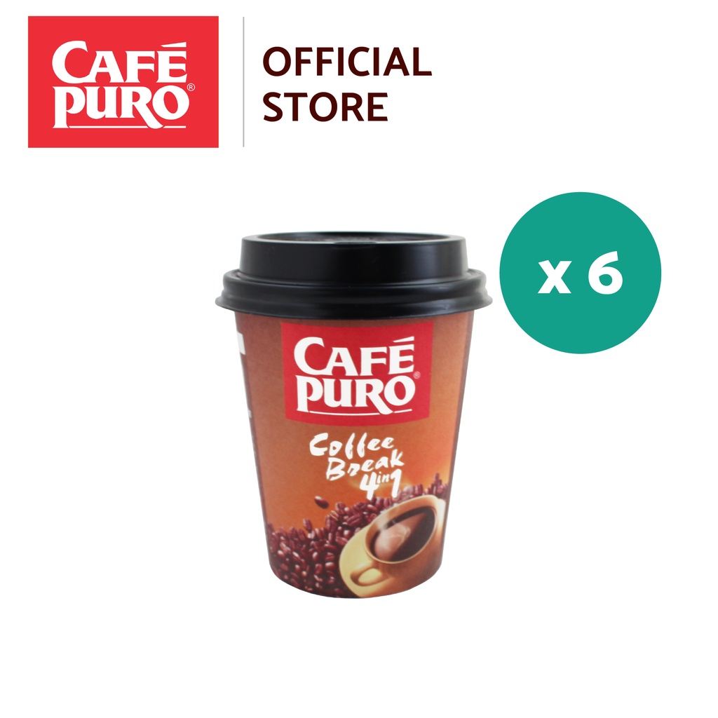 CAFE PURO 4in1 Coffee Break Coffee Set Pack of 6 Shopee Philippines