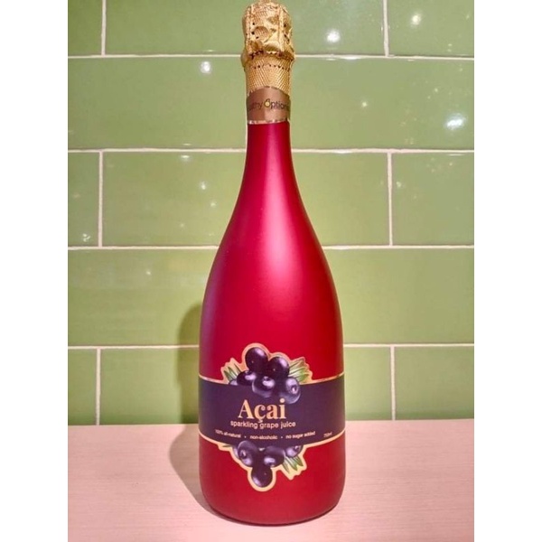 750ml Healthy Options Acai Sparkling Grape Juice Great as Christmas