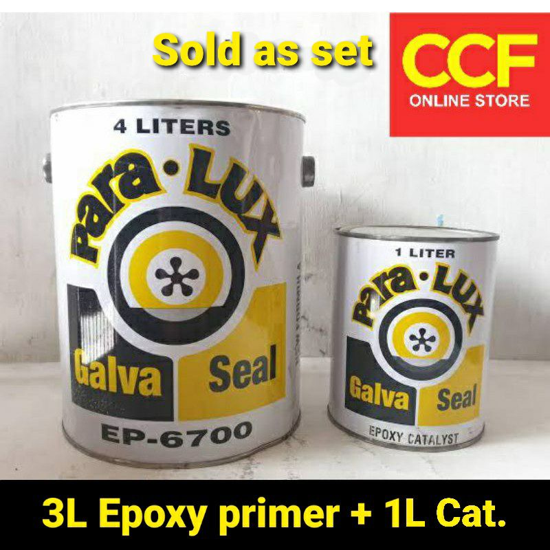 Paralux Epoxy Primer Yellow Zinc Chromate Primer Galvaseal 3 Liters