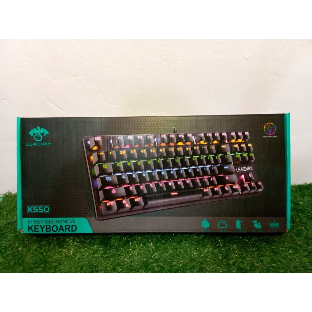 LEAVEN K550 Backlight Mechanical Gaming Keyboard Shopee Philippines