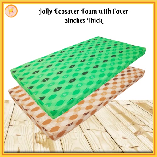 [ONHAND] 2INCHES THICK JOLLY FOAM ECOSAVER WITH COVER/ JOLLY FOAM WITH ...