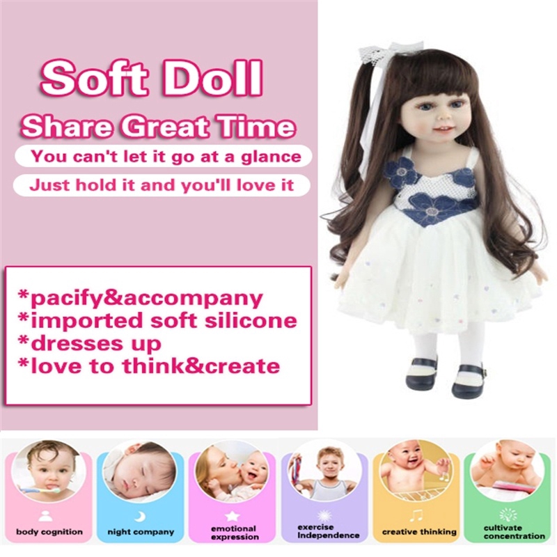 Baby Dolls Adorable Clothes Dolls Look Real Long Hair Soft Vinyl