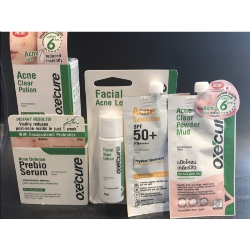 Oxecure Powder Mud5g/Acne Potion 15ml/Acne Lotion/Back Acne Spray